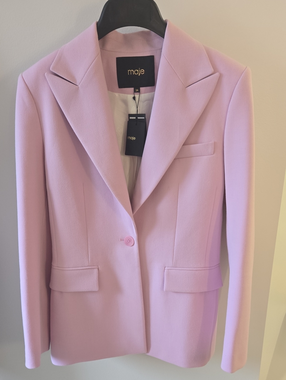 Maje Vatricia Single-Button Tailored Blazer
